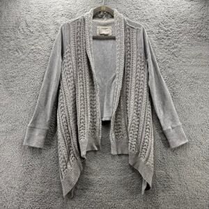 Anthropologie Saturday Sunday XS‎ Gray Cardigan Open Front Long Sleeves